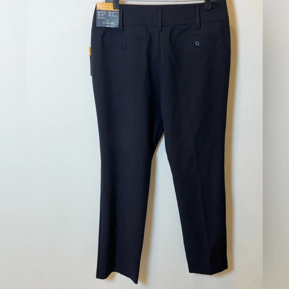 Worthington Modern Straight Leg Navy Blue Trouser Pants Size 12 NWT - Picture 3 of 8